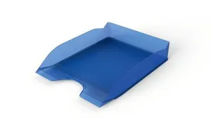 Kancelářský odkladač Durable Basic, transparentní - transp. modrá
